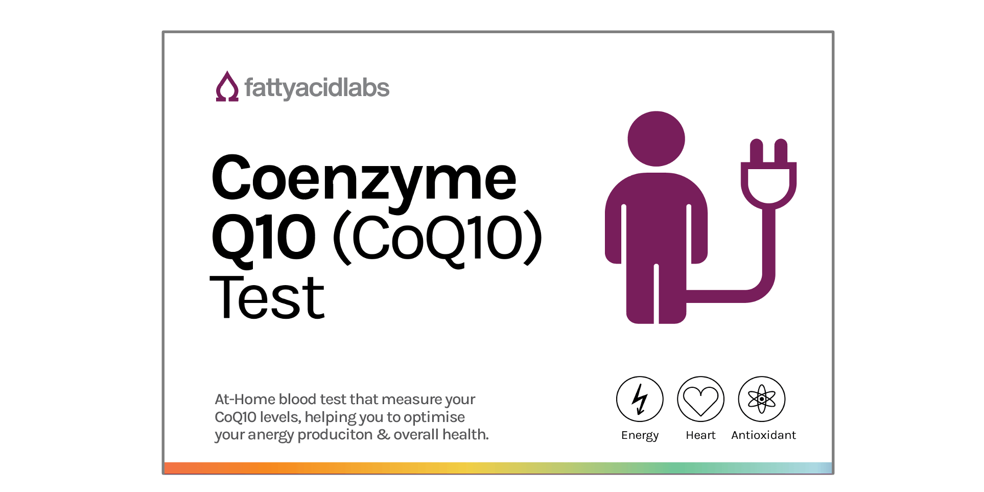 CoQ10 at-home blood test kit for cellular energy and antioxidant status