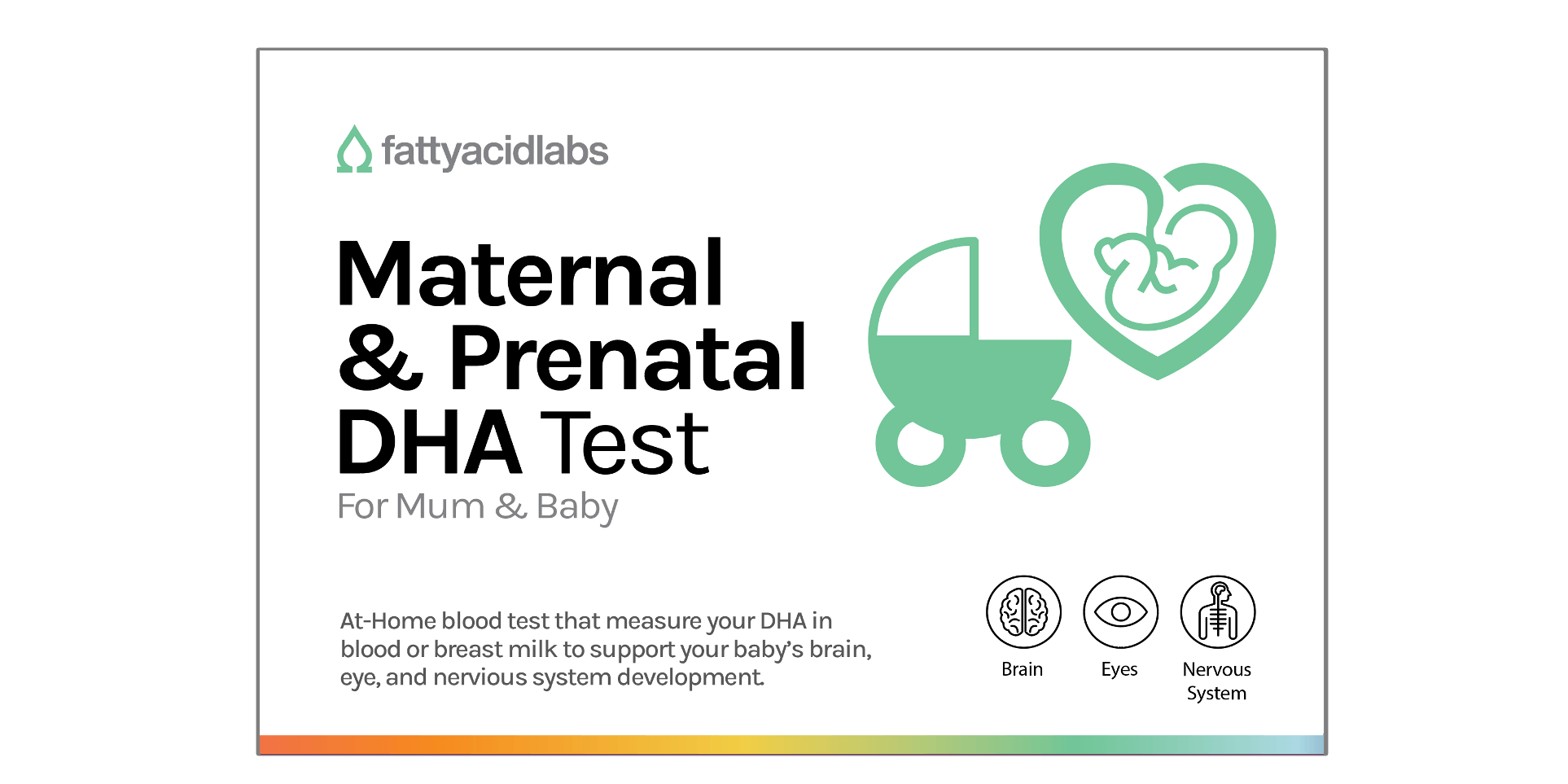 Prenatal DHA at-home test kit for measuring maternal omega-3 levels during pregnancy