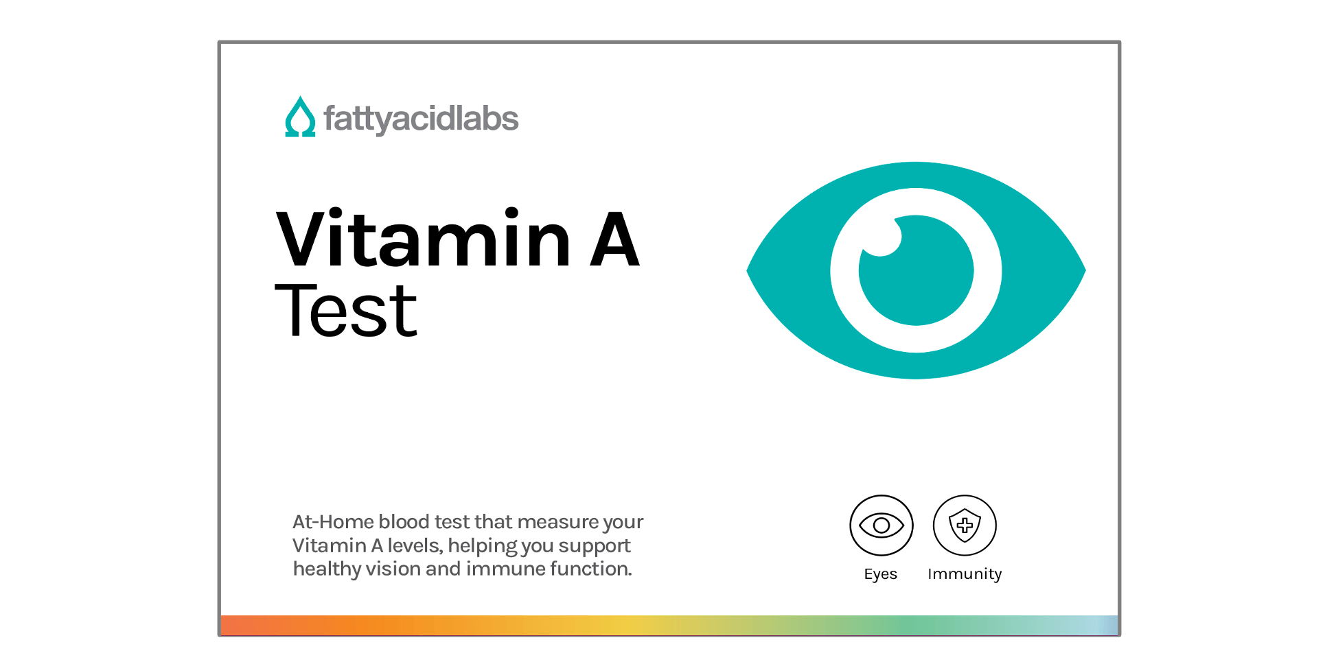 Vitamin A at-home dried blood spot test kit for retinol status and immune support