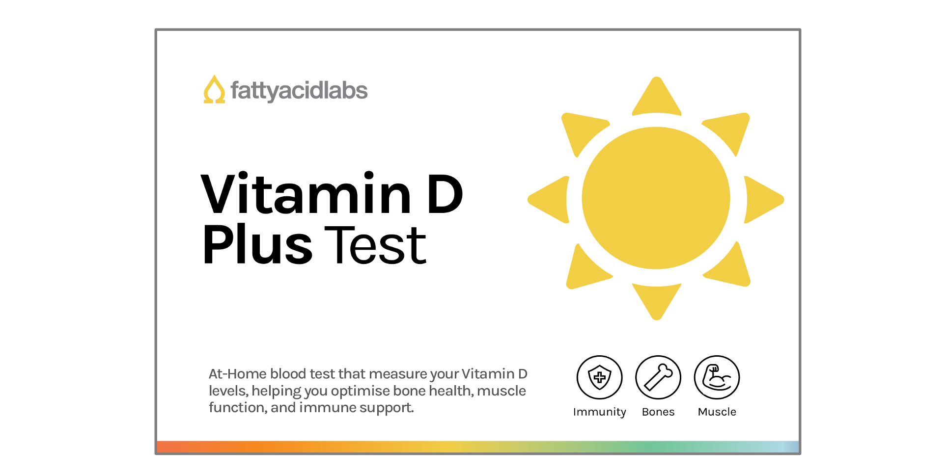 Vitamin D Plus at-home blood test kit measuring D3, D2, and vitamin D metabolism