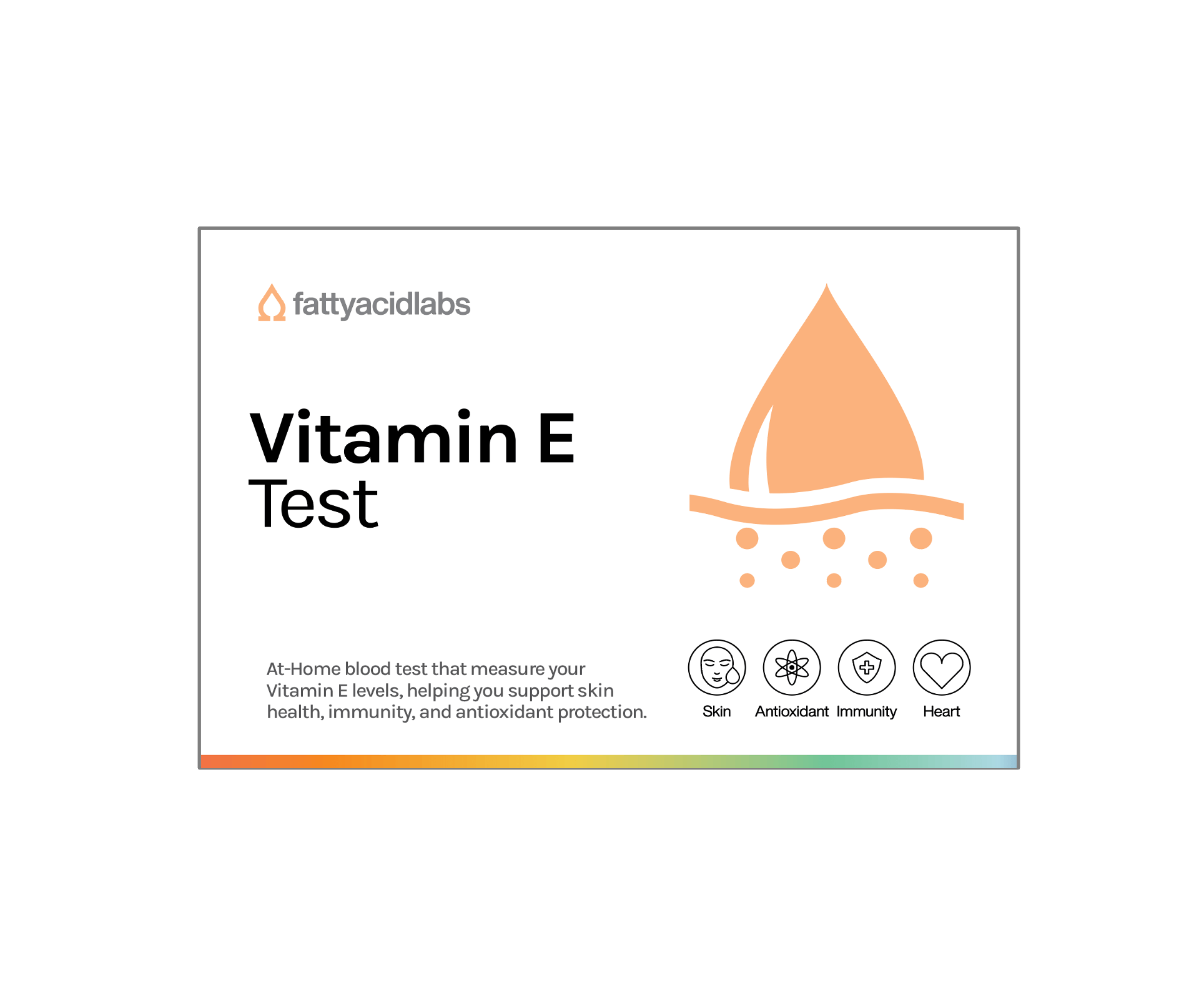 Vitamin E at-home dried blood spot test kit for antioxidant status